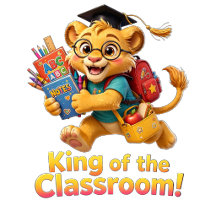 King of the Classroom Cute Lion Student