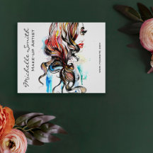 Watercolor rainbow hair hairstyling salon products