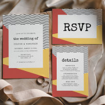 80s Pop art Memphis style wedding