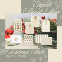 Elegant French Horn Christmas Suite in Irish Cream