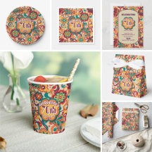 Retro 60's 70's Psychedelic Floral Birthday Party