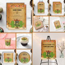 Cowboy Little Cactie Cactus Baby Shower 