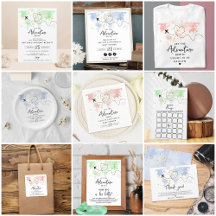 "Let The Adventure Begin!" Travel Map Baby Shower