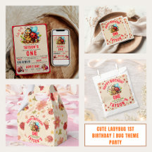 Cute Ladybug 1st Birthday   Bug Theme Party 