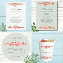 STRAWBERRIES AND PINK PEONIES BRIDAL SHOWER