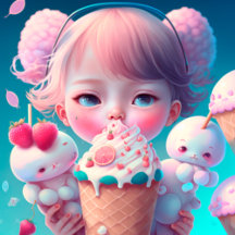 Kawai ice cream girl second