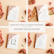 Floral Butterfly Garden Wedding Collection
