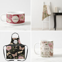 Wildflower Botanical Floral Monogram Home & Living