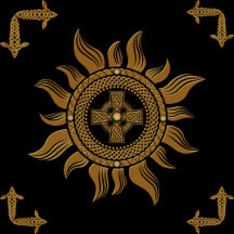 The golden celtic cross.
