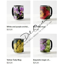 Mugs, cups & co with flowers and plants designs