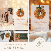 Orange Wreath Christmas Holiday 