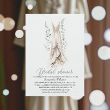 Watercolor Eucalyptus & White Dress Bridal Shower 