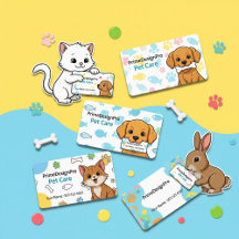 PrimeDesignPro Magnetic Pet Care Business Cards