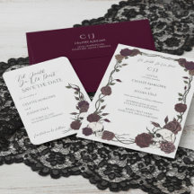 Dark Floral Skull & Rose Wedding Collection