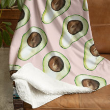 Modern Pastel Pink And Green Avocado Pattern