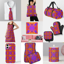 Orange Purple And Red Abstract Graphic Art Design 