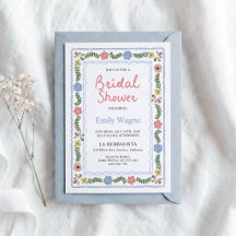Whimsical Folk Floral Bridal Shower Collection