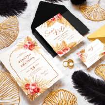 Autumn Floral Pampas Gras Wedding Suite