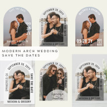 Modern Elegant Arch Wedding Save the Dates