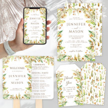 Autumn Forest Leaves Floral Fall Wedding