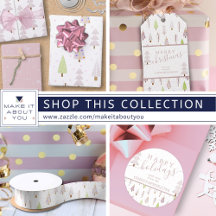 Modern Christmas Trees Pink Mauve Pattern