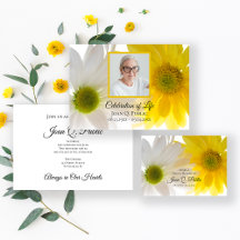 Yellow and White Daisy Flowers Funeral Memorial