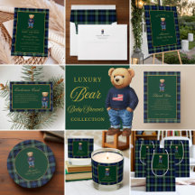 Preppy Teddy Bear Baby Shower Shower