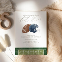 Football Birthday Invitation Collection