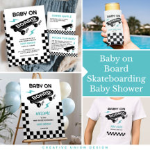 Baby on Board Skateboarding Baby Shower Theme