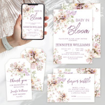 Baby in bloom lavender baby shower