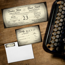 Vintage Ticket Wedding