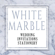 White Marble Wedding Stationery