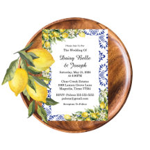 Mediterranean Lemons Blue Mosaic Tile Collection