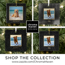 HOLIDAY   Custom Pet Name Photo Black Floral