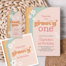 Girl's Groovy 1st Birthday Party