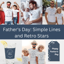 Father's Day: Simple lines and retro stars
