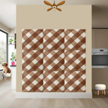BROWN AND WHITE CHECKERED Tile
