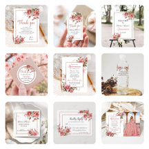 Elegant Blush Pink Floral Quinceañera