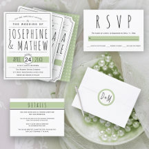 Modern typography wedding sage green collection