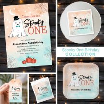 Spooky One Halloween Ghost Boys 1st Birthday Party