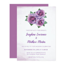 Purple Rose Bouquet Wedding Collection