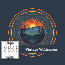 Vintage Wilderness Sunset Mandala Craft Paper