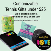 Customizable tennis gifts under $25
