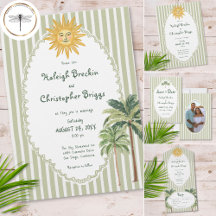 Coastal Chic Sun Palm Trees Wedding