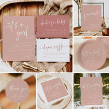 MAEVE BABY Dusty Pink Modern Boho Minimalist