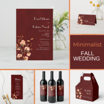 Fall in Love - Elegant Burgundy Burnt Orange