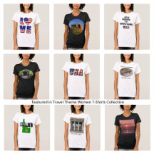 Travel Theme Women T-Shirts