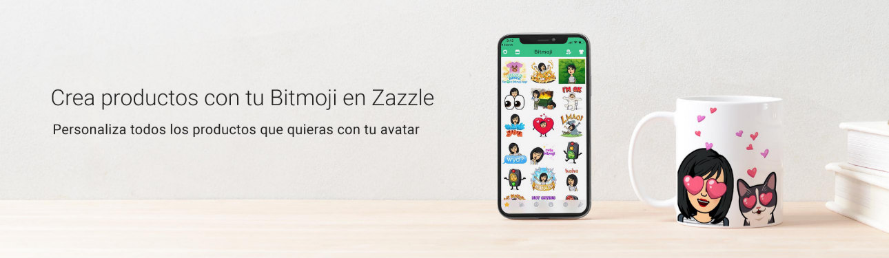 Crea productos con tu Bitmoji en Zazzle