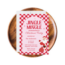 Retro Jingle And Mingle Christmas Checkerboard 
