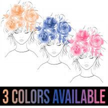 Cute girl with flowers in hair